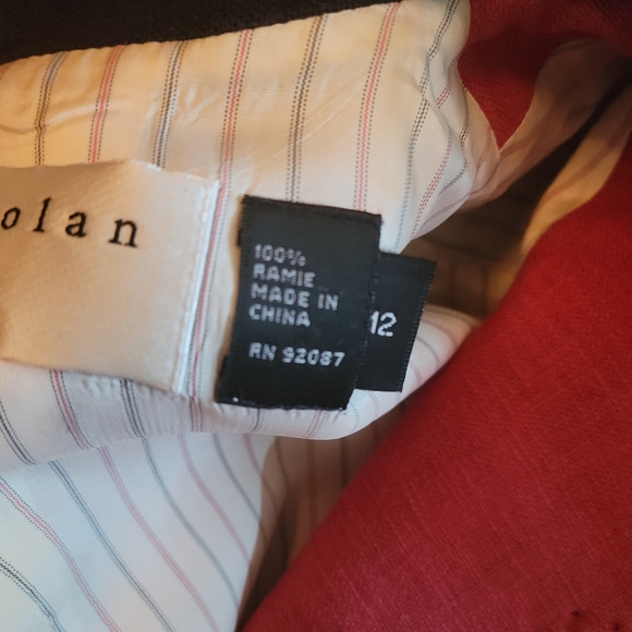 Charles Nolan Red Off White And Black Jacket/Blazer with Snap.buttons Size 12 - Picture 4 of 9